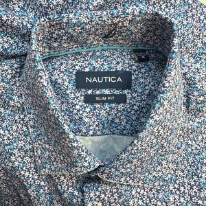 Nautica Slim Fit Long Sleeve Button Down